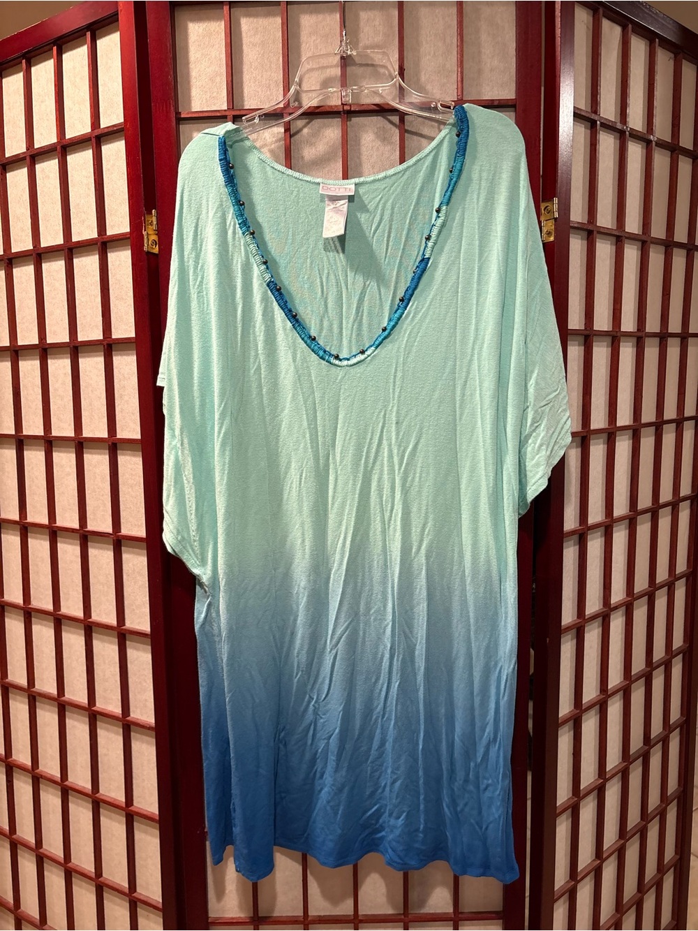 Dotti Ombre Swim Coverup Tunic in Mint and Blue